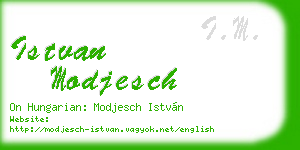 istvan modjesch business card